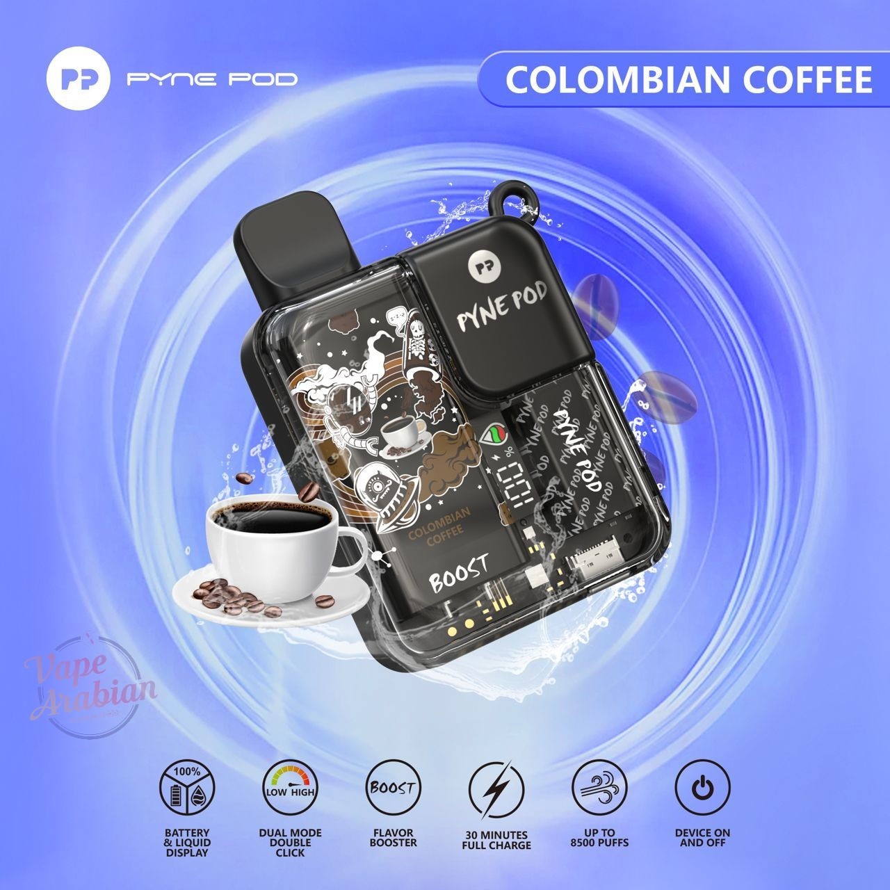 Olit Hookalit 40000 Colombian Coffee By Pyne Pod 8500 - Vape Monkey Abu  Dhabi Vape INTRODUCTION Colombian