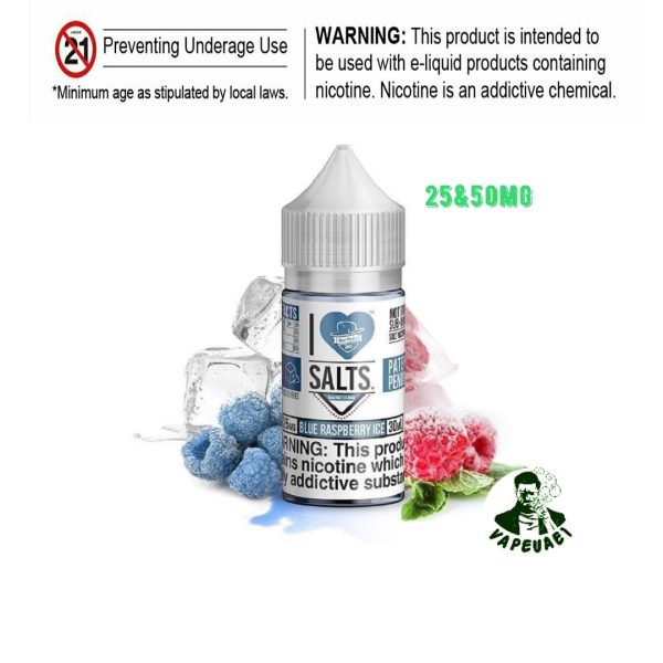 BLUE RASPBERRY ICE I Love Salts by Mad Hatter Juice
