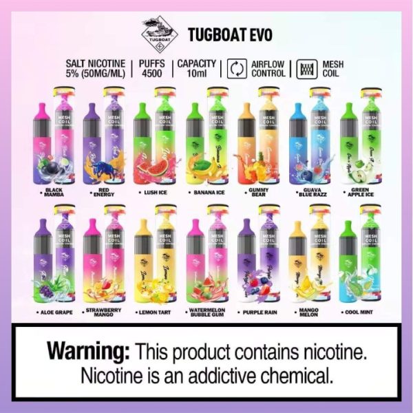 Tugboat evo disposable vape device