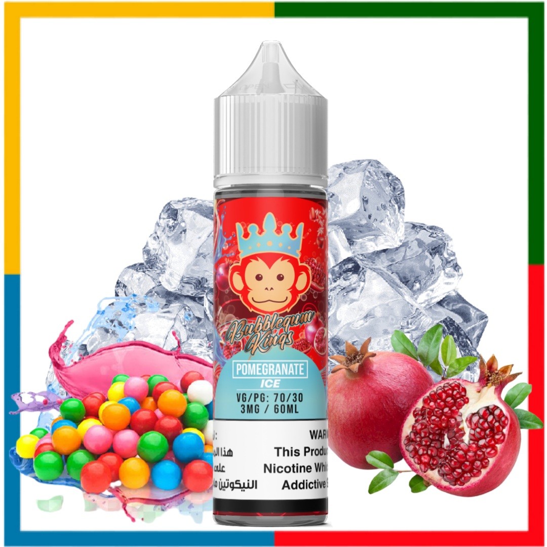 Bubblegum-Kings-Pomegranate-Ice.jpg BUBBLEGUM KINGS POMEGRANATE ICE 60ML (FREEBASE) - Image 1