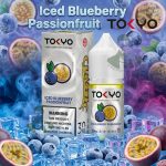 Tokyo Salt Nic E-Liquid 30ml Iced Blueberry Passionfruit