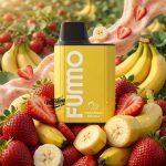 fumo king 6000 puffs disposable vape- Strawberry Banana