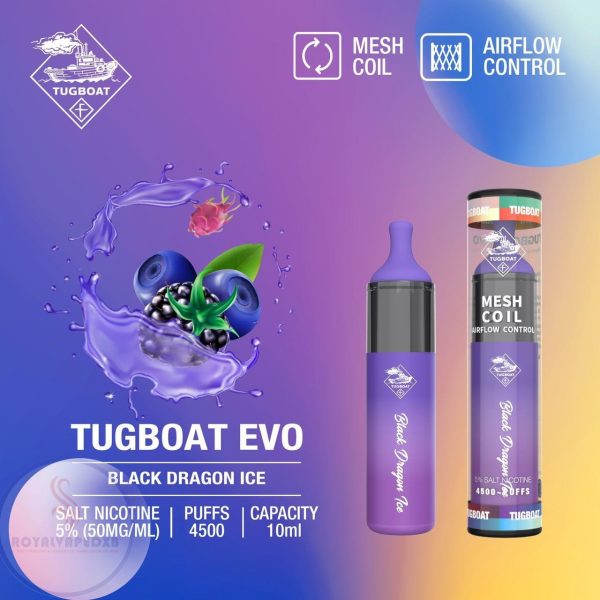 Tugboat EVO Disposable Vape- Black Dragon Ice