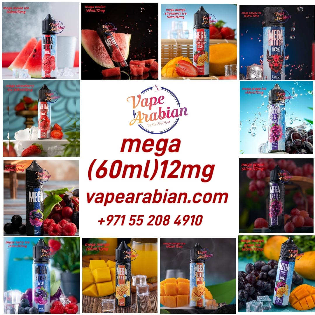 Mega 12mg Nicotine Vape Juice 60ml In UAE - Vaporking