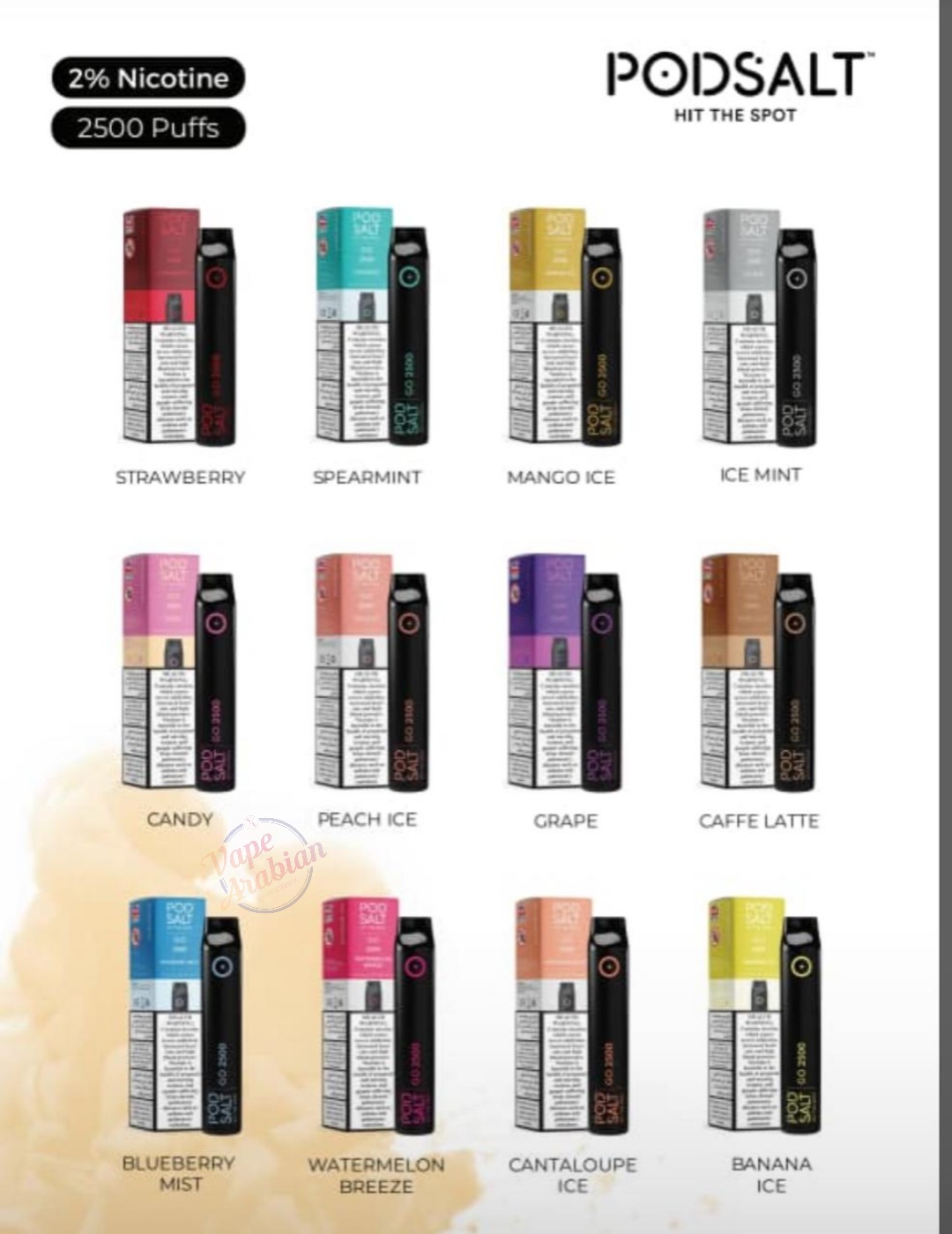 Best Buy Pod Salt Go Disposable Vape 2500 Puffs In UAE