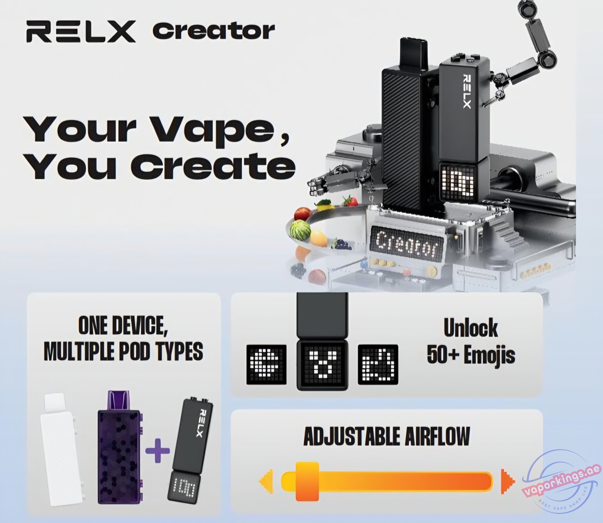 menthol relx pods Relx Creator Starter Kit 15000 puffs Disposable Vape in UAE