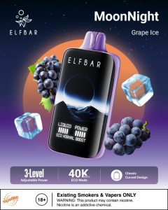 Elfbar Moonlight 40000 Puffs Disposable- Grape Ice