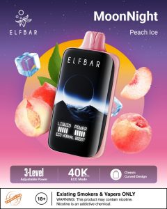 Elfbar Moonlight 40000 Puffs Disposable- Peach Ice
