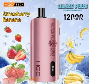 HQD Glaze Plus 12000Puffs Disposable- Strawberry Banana