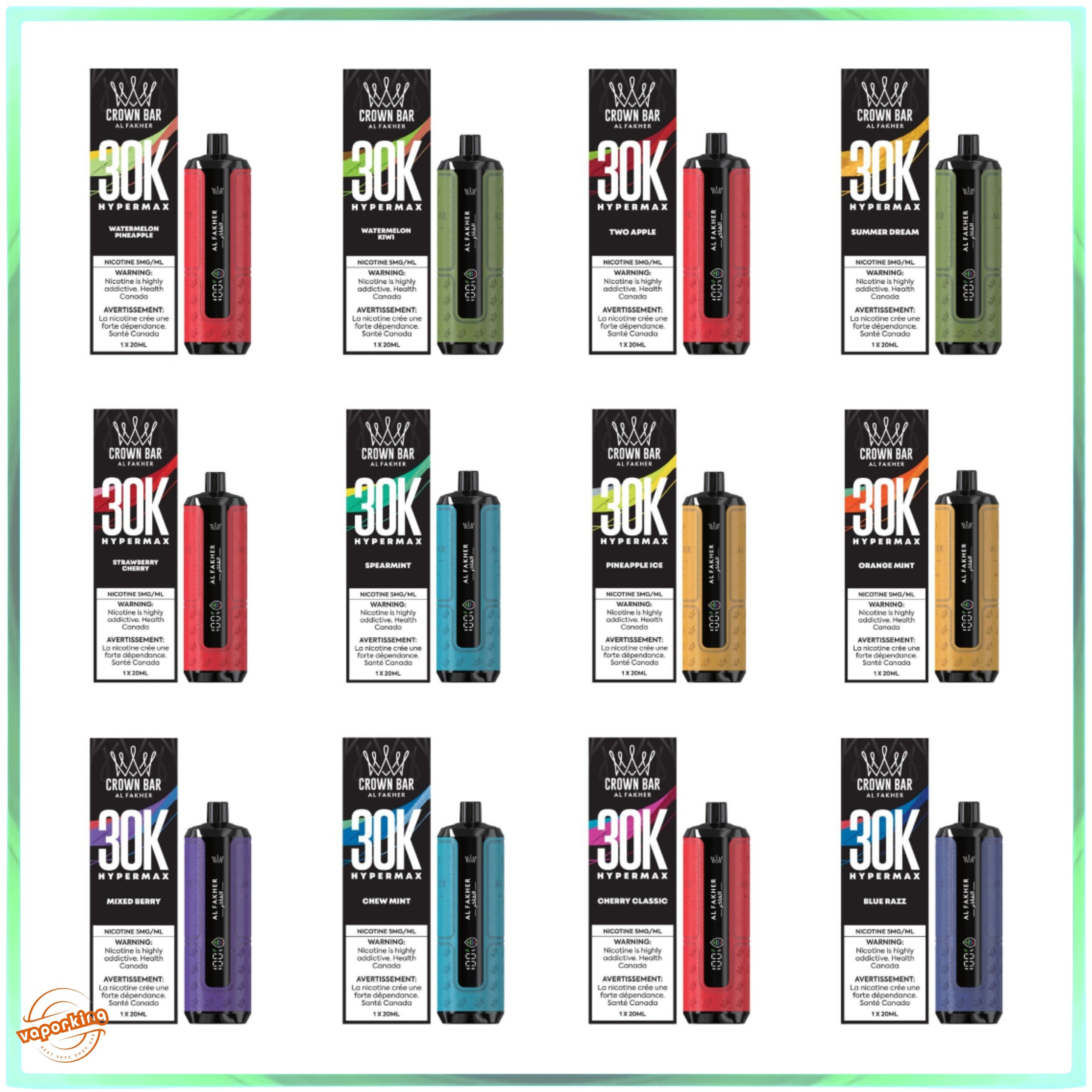 elfbar elfa master akku AL Fakher Crown Bar 30K Hypermax Prefilled Disposable Pod Kit Cheap Online  Shop main image 0
