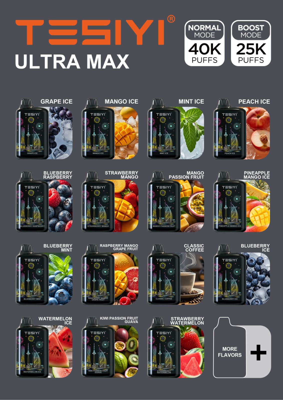 TESIYI ULTRA MAX 40000 Puffs Disposable TESIYI ULTRA MAX 40000 Puffs Disposable