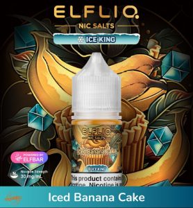 ELFLIQ Nic Salts 30mg- Iced Banana Cake