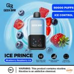Geek Bar Ice Prince 50000 Puffs- Blueberry Raspberry Ice