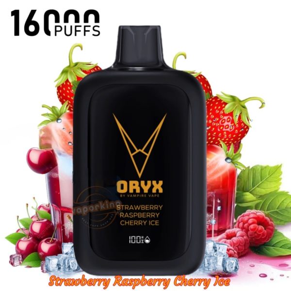 ORYX 16000 Puffs Disposable- Strawberry Raspberry cherry Ice