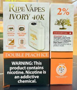 Ripe Vapes IVORY 40000 Puffs- Double Peach Ice