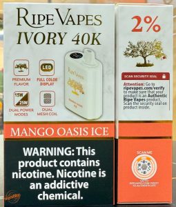 Ripe Vapes IVORY 40000 Puffs- Mango Oasis Ice