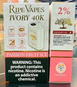 Ripe Vapes IVORY 40000 Puffs- Passion Fruit Ice
