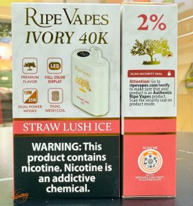 Ripe Vapes IVORY 40000 Puffs- Straw Lush Ice