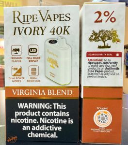 Ripe Vapes IVORY 40000 Puffs- Virginia Blend