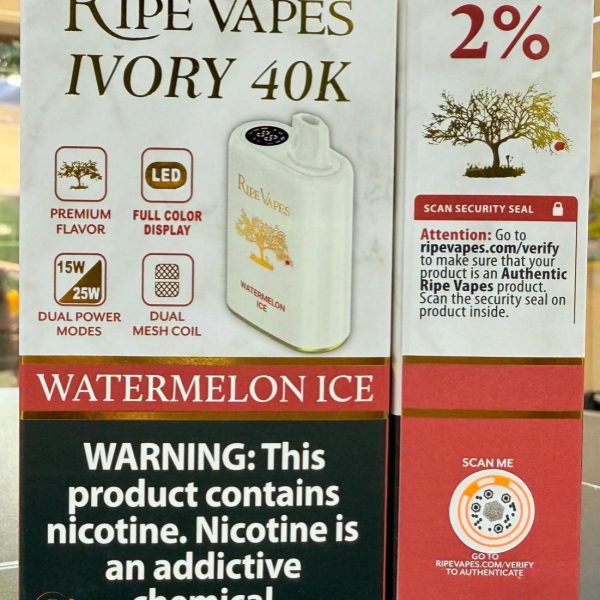 Ripe Vapes IVORY 40000 Puffs- Watermelon Ice