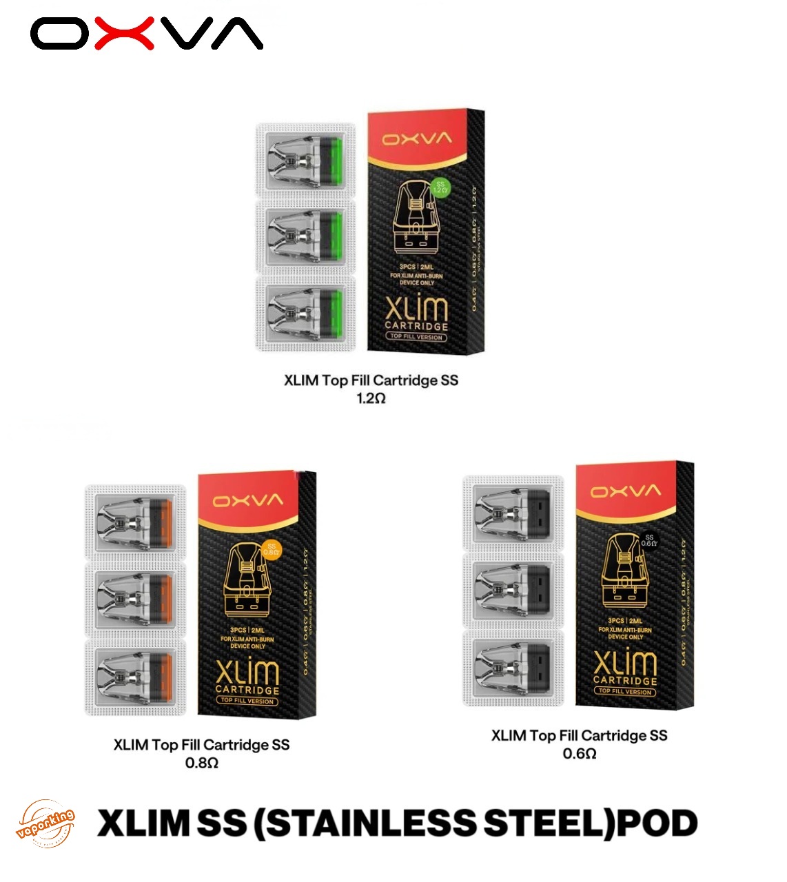 Best Buy OXVA Xlim SS Pods 2ml top fill In UAE