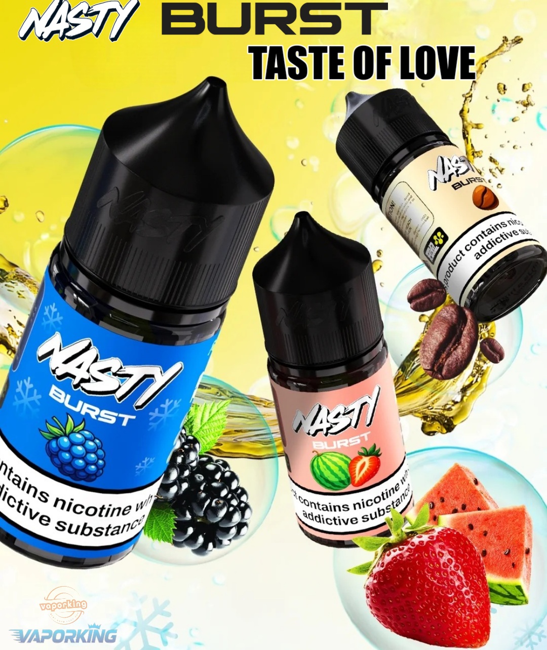 Nasty Burst Salt Nic 30ml E-Liquid In DUBAI, UAE Nasty Burst Salt Nic 30ml