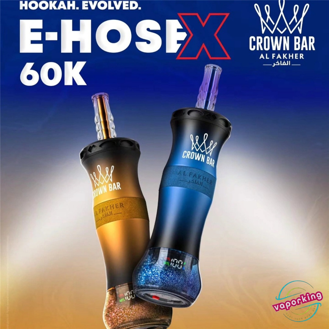 Al Fakher E Hose X 60000 Puffs Crown Bar Hookah Disposable Vape In DUBAI, UAE
