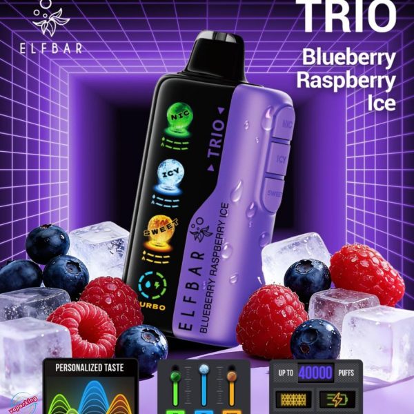 ELF BAR Trio 40000 Puffs Disposable- Blueberry Raspberry Ice