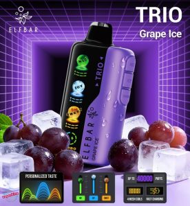 ELF BAR Trio 40000 Puffs Disposable- Grape Ice