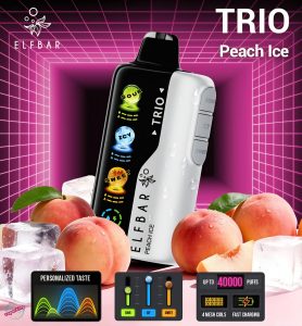 ELF BAR Trio 40000 Puffs Disposable- Peach Ice