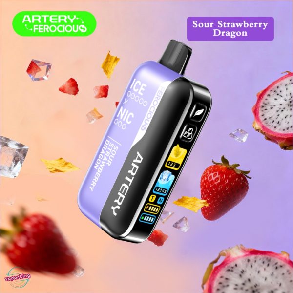 Artery Ferocious CL6 50000 Puffs- Sour Strawberry Dragon