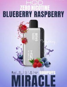 HQD Miracle 8000 Puffs Zero Nicotine- Blueberry Raspberry