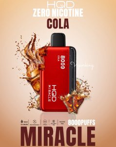 HQD Miracle 8000 Puffs Zero Nicotine- Cola