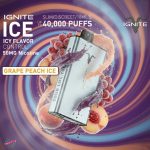 Ignite Ice 40000 Puffs Disposable- Grape Peach Ice