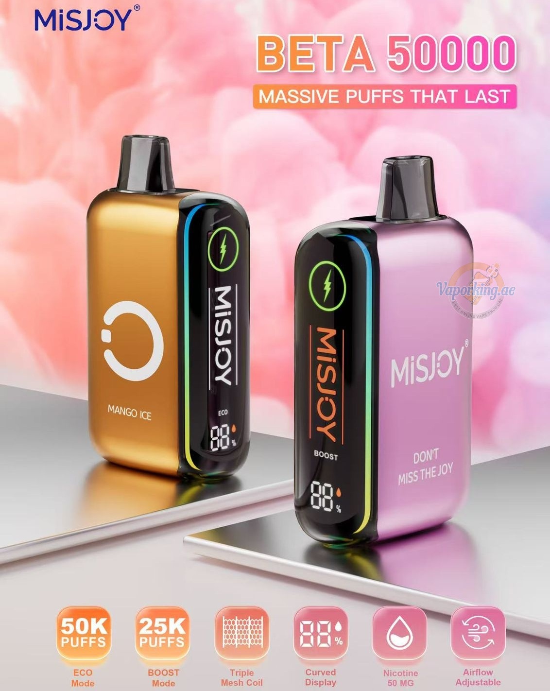 MISJOY Beta 50000 Puffs Disposable Vape 50mg in the UAE