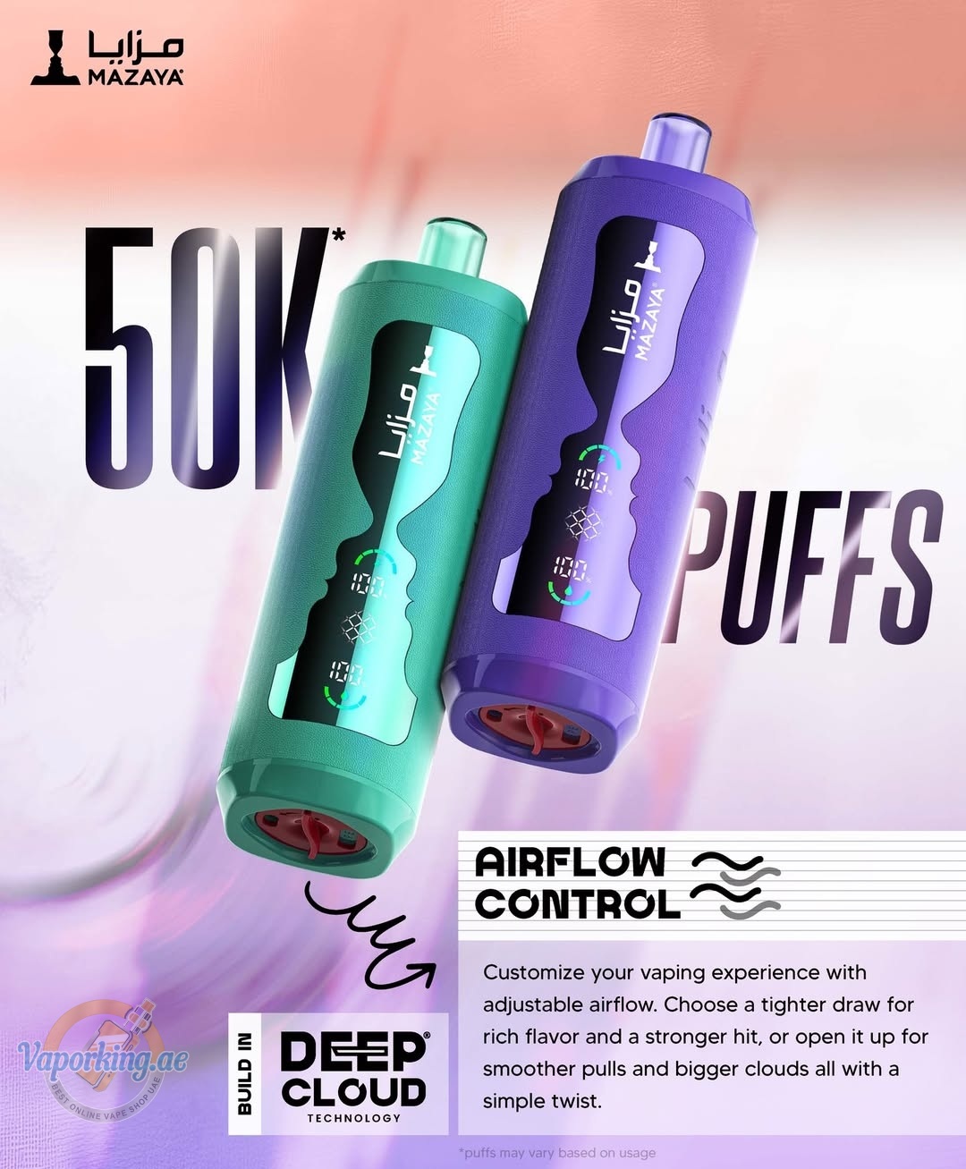 Best Mazaya Cloud AURA 50000 Puffs Disposable buy online