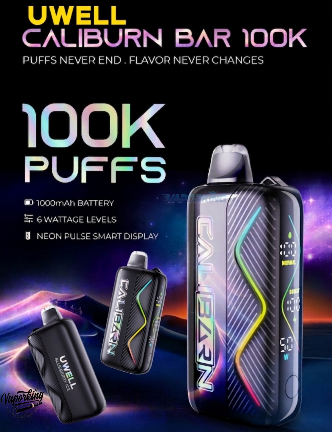 Uwell Caliburn Bar 100k 20mg Up To 100000 Puffs Disposable Vape in the UAE