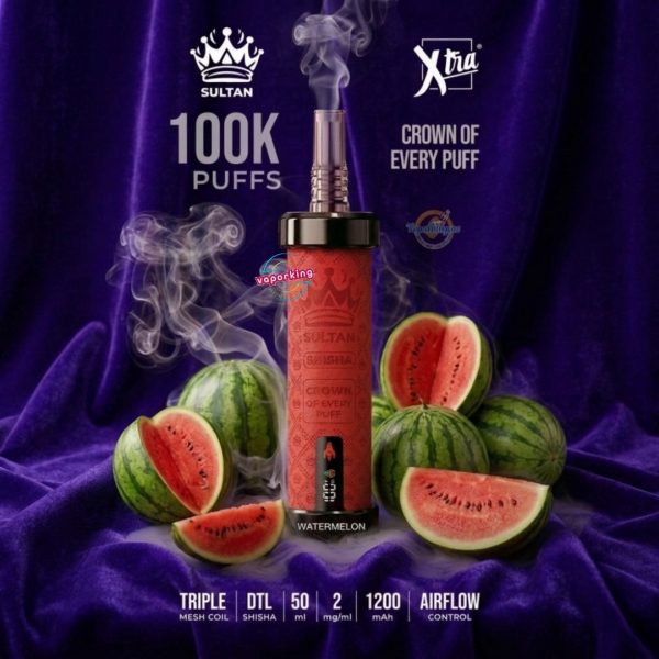 XTRA SULTAN 100K Puffs DTL Shisha- Watermelon
