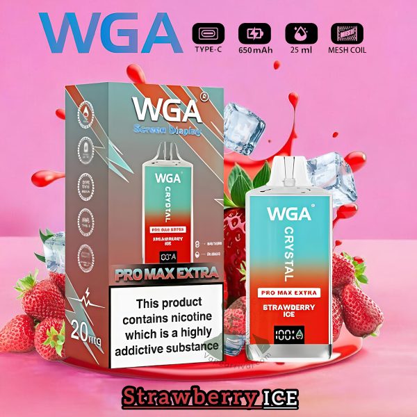 WGA Crystal Pro Max Extra 15000 Puffs Strawberry ice