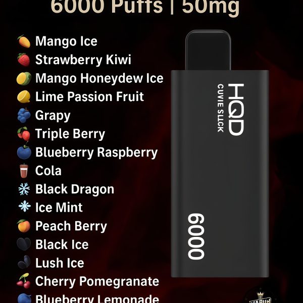 HQD Cuvie Slick 6000 Puffs Disposable 50MG