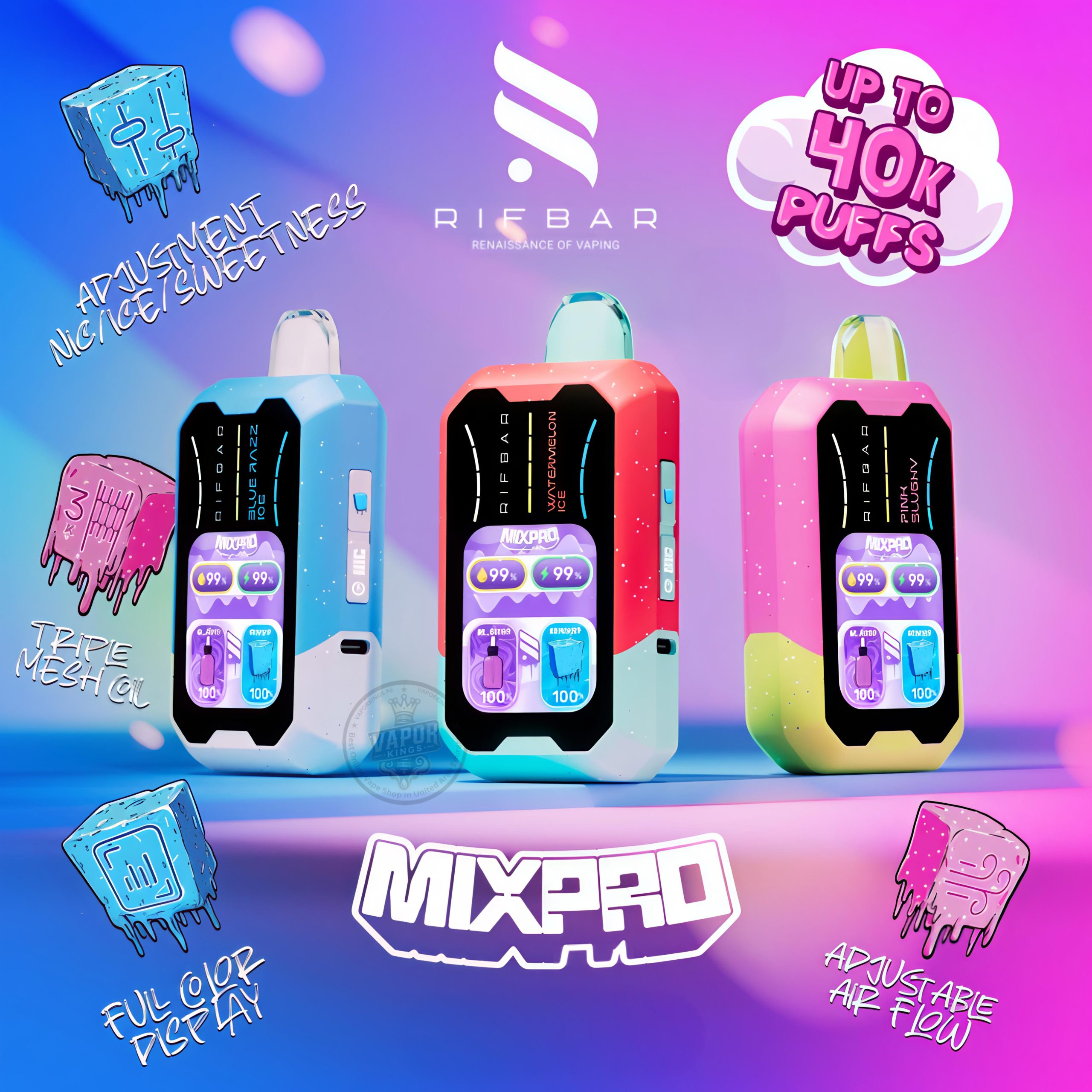 Rifbar Mixpro 40000 Puffs Disposable Vape In UAE