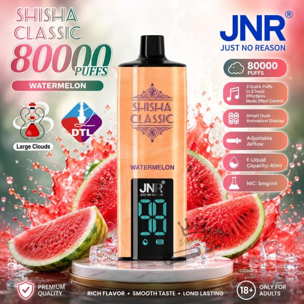 JNR Shisha Classic 80000 Puffs Disposable Watermelon