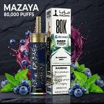 Mazaya Deep Cloud Shisha 80000 Puffs Disposable Blueberry Mint