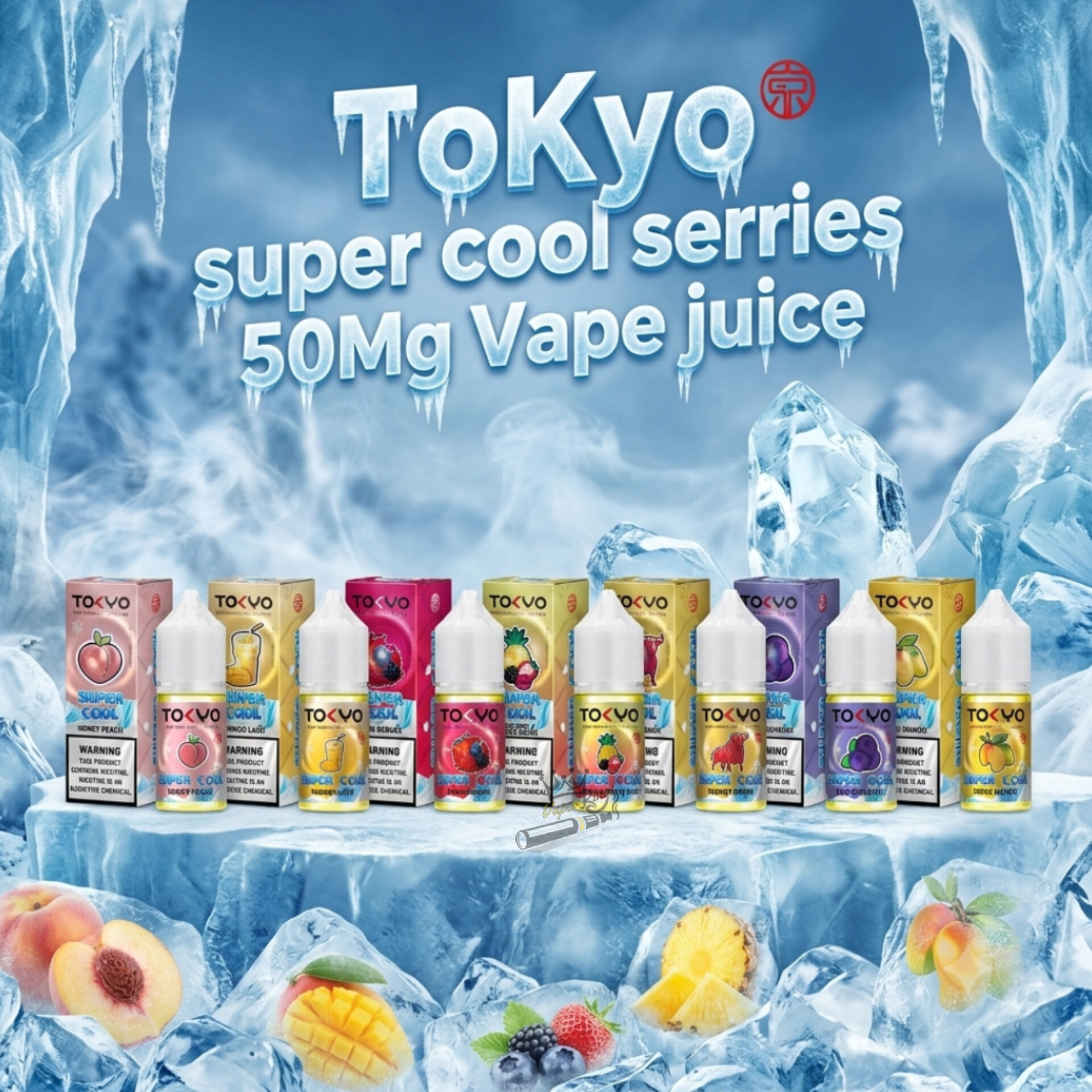 Tokyo super cool series 50MG 30ML Saltnic vape juice In UAE