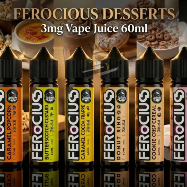 FEROCIOUS DESSERTS 3mg Vape Juice 60ml