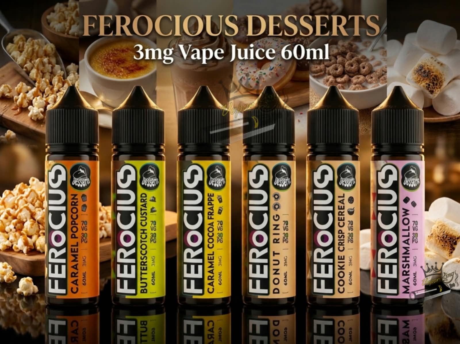 FEROCIOUS DESSERTS 3mg Vape Juice 60ml in Dubai UAE