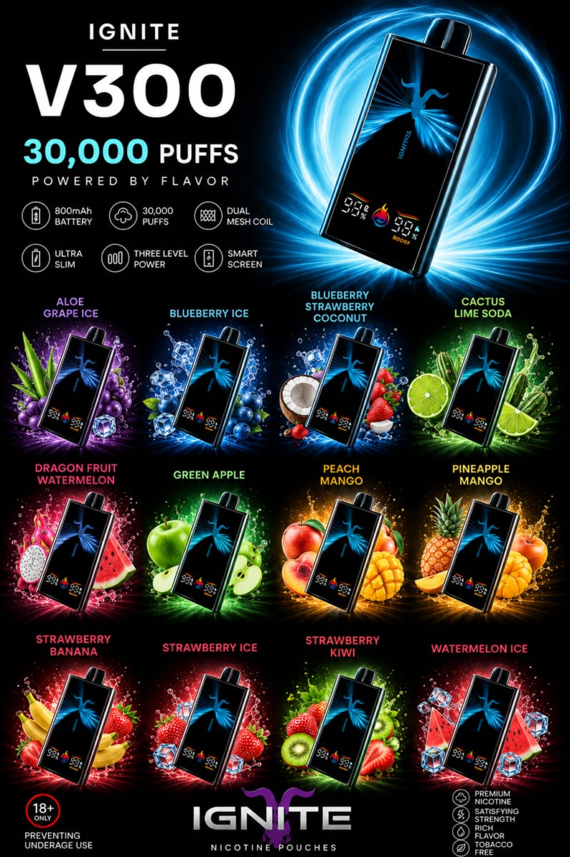 IGNITE V300 30000 Puffs Disposable Vape 50MG in Dubai UAE