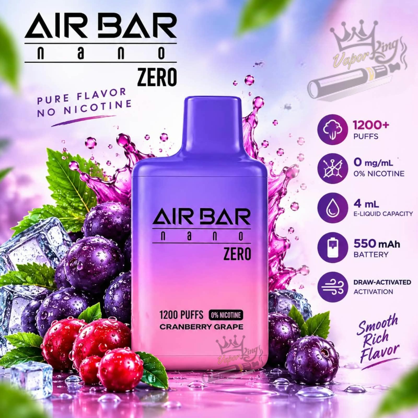 AIR BAR NANO ZERO 1200 Puffs Disposable Vape UAE