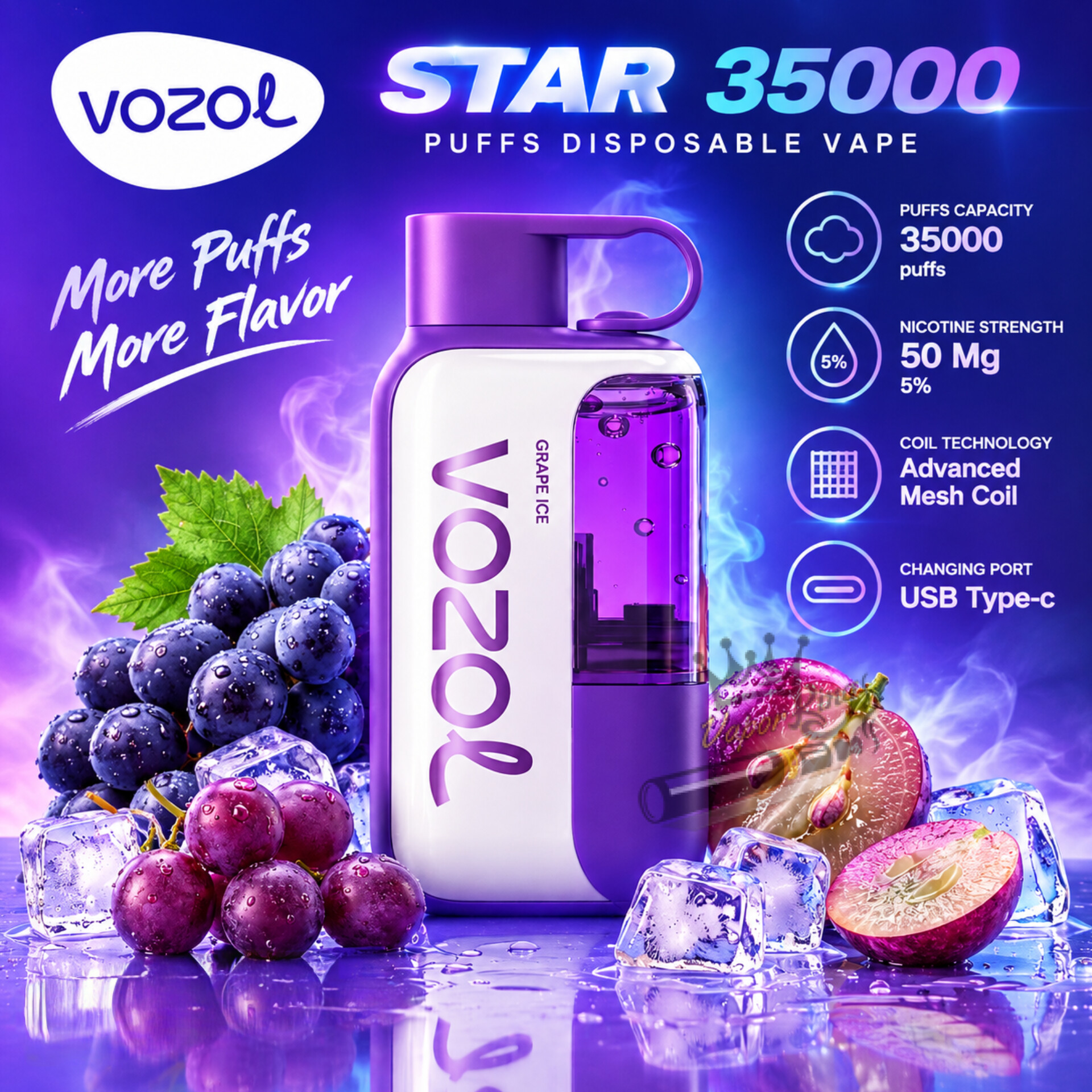 Vozol Star 35000 Puffs Disposable Vape 50mg In UAE