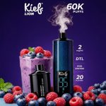 Kief Lion 60K Puffs Disposable Kit Blueberry Raspberry Slush